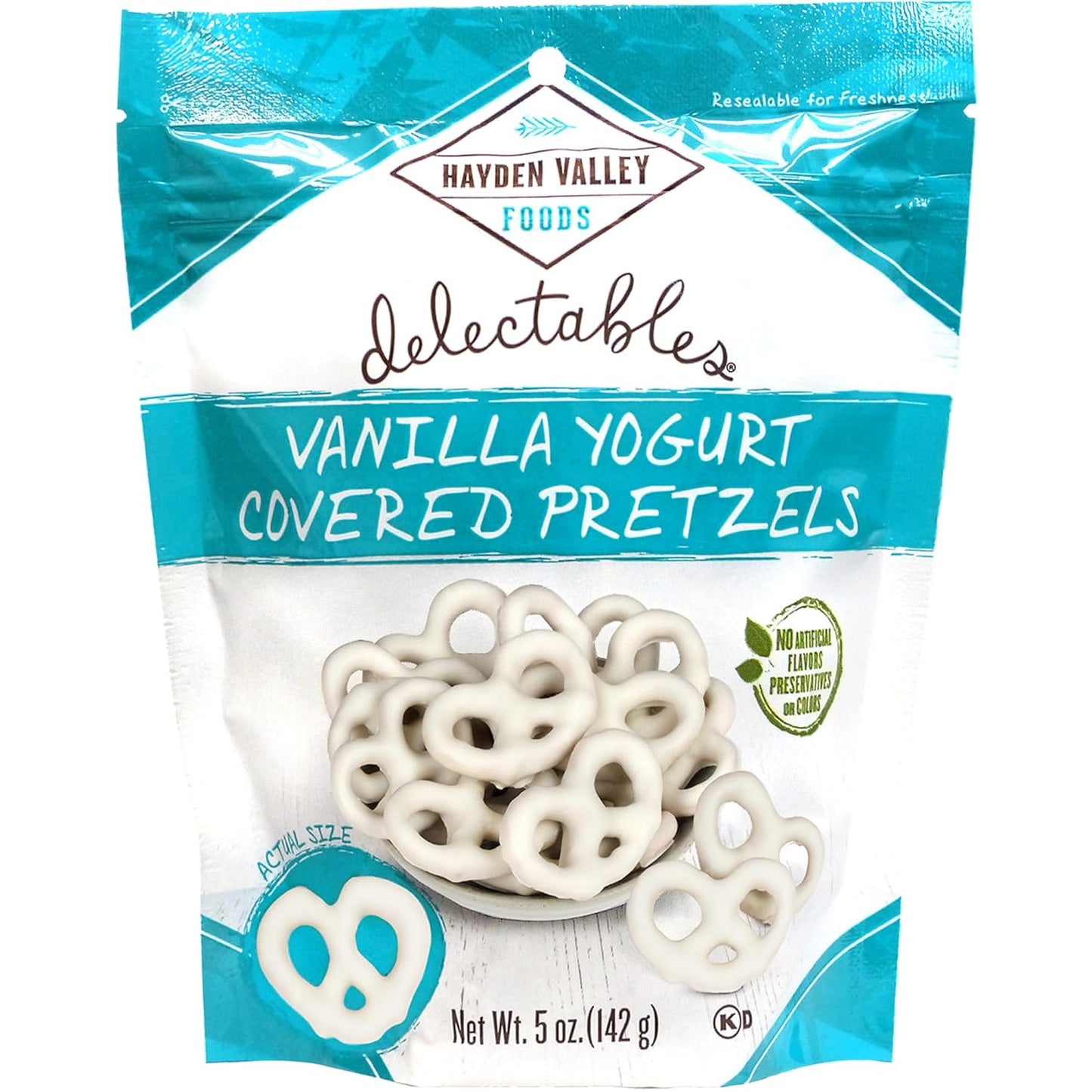 Hayden Valley Foods Yogurt Covered Pretzels - 5 oz Resealable Bags - Gourmet Flavored Pretzels