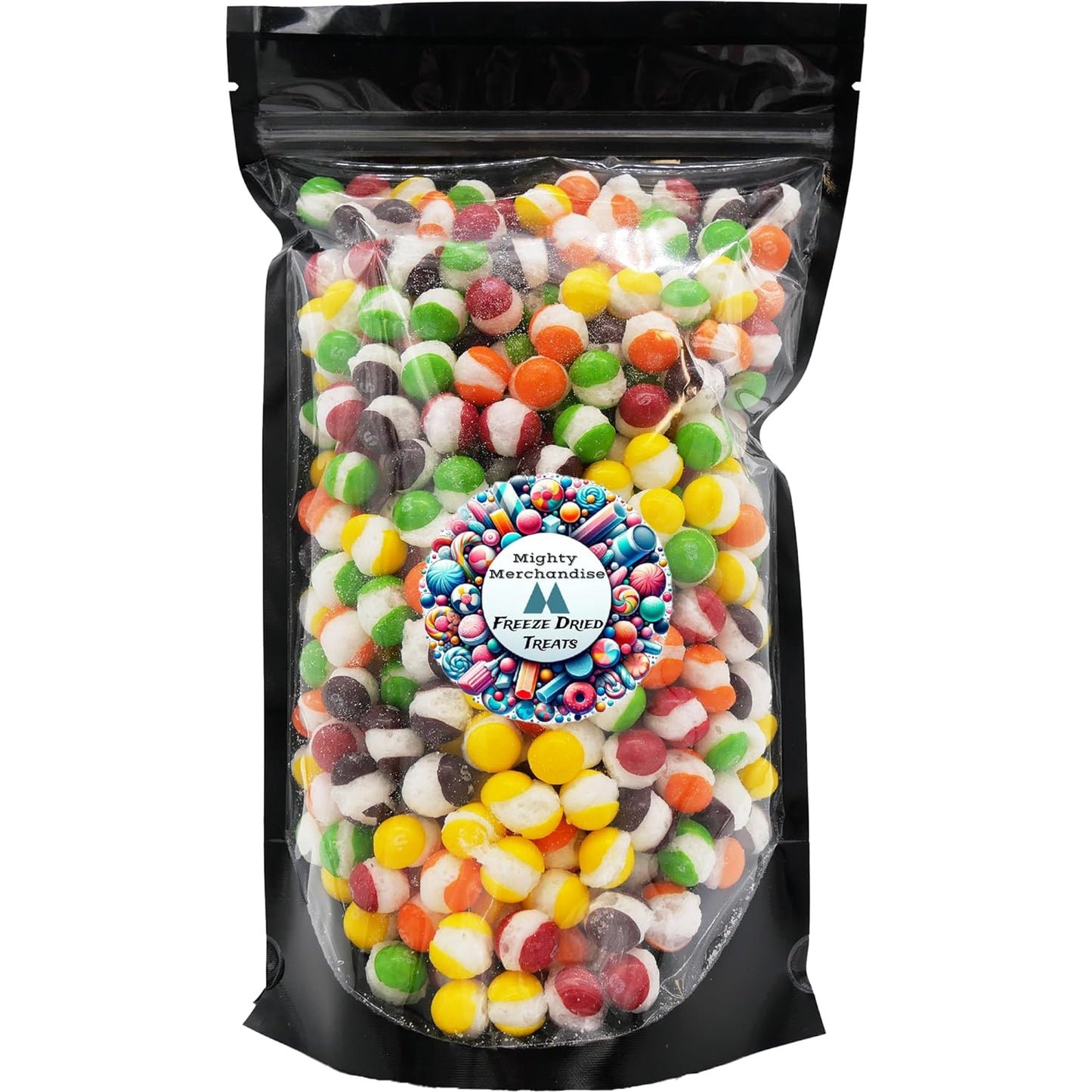 Freeze Dried Original Rainbow Skittles - 1 lb Resealable Bag