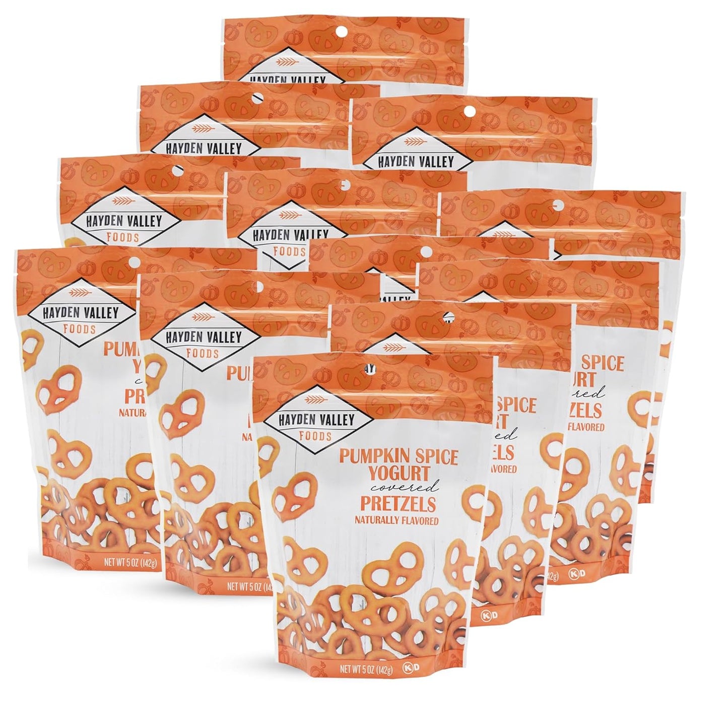 Hayden Valley Foods Yogurt Covered Pretzels - 5 oz Resealable Bags - Gourmet Flavored Pretzels