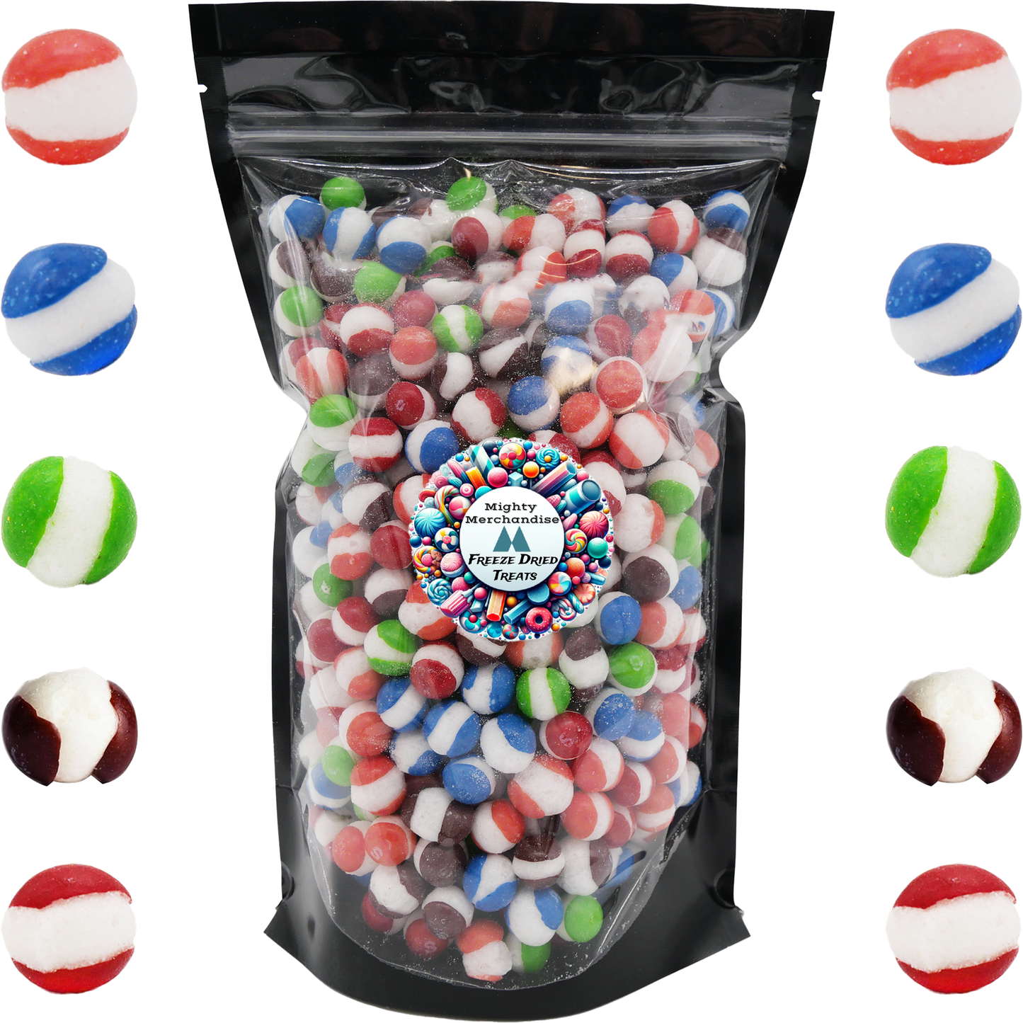 Freeze Dried Original Rainbow Skittles - 1 lb Resealable Bag