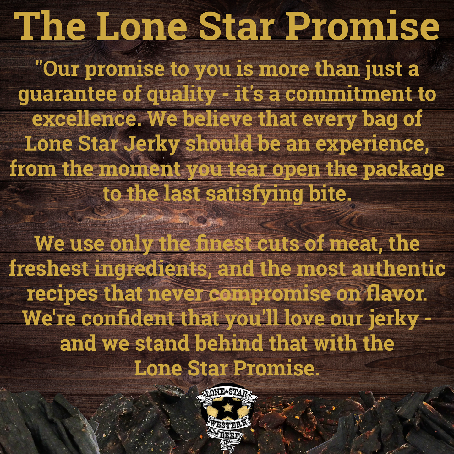 Lone Star Teriyaki Beef Jerky - 1 Pound - Resealable Bag - Savory Handcrafted Flavor - Made in the USA