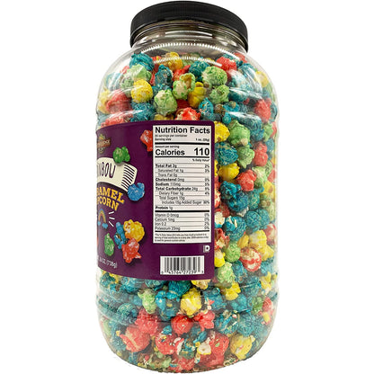 Stonehedge Farms Gourmet Rainbow Caramel Popcorn! - 26 Ounce Barrel - Deliciously Old Fashioned - Red, Yellow, Green and Blue Popcorn