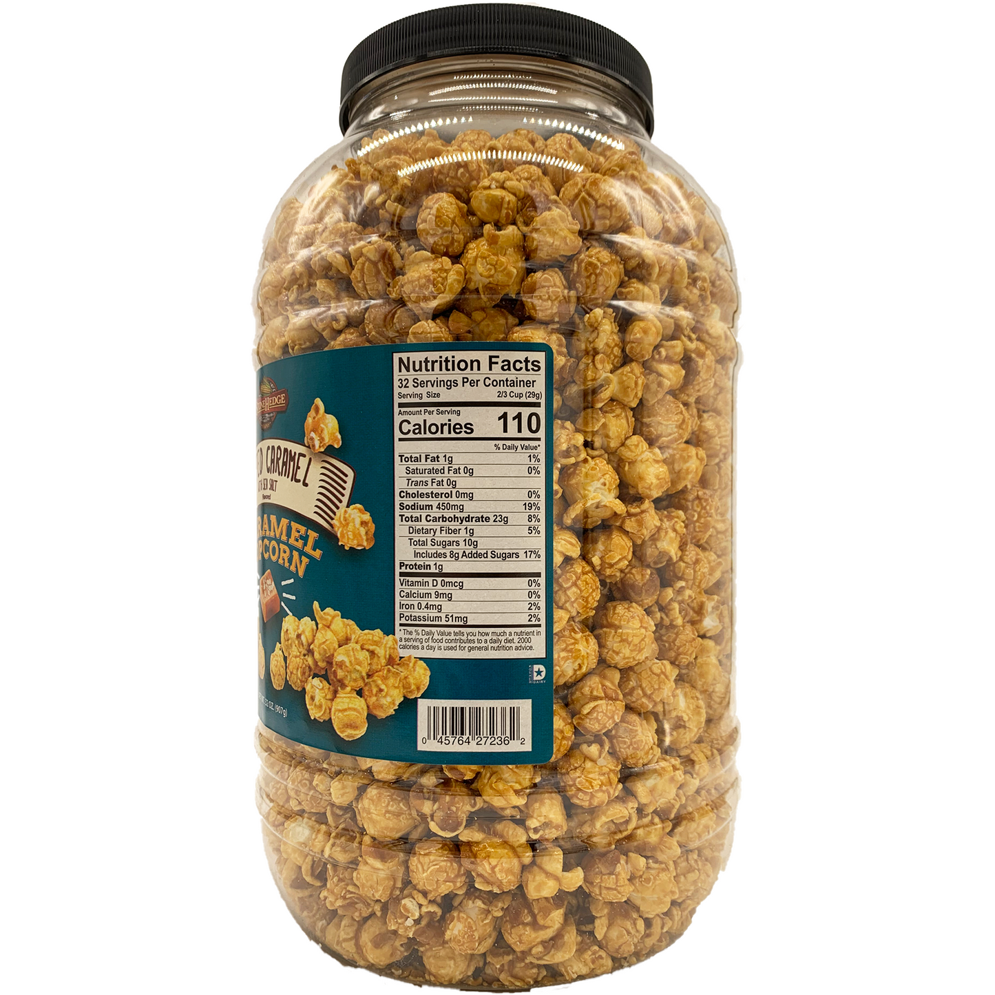 Stonehedge Farms Gourmet Popcorn Barrel Variety Packs - 32 Ounces Each - Two Pack (Caramel + Salted Caramel)